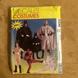 MCCall’s Costumes sewing patterns 2336 Super-Hero’s Star Wars
